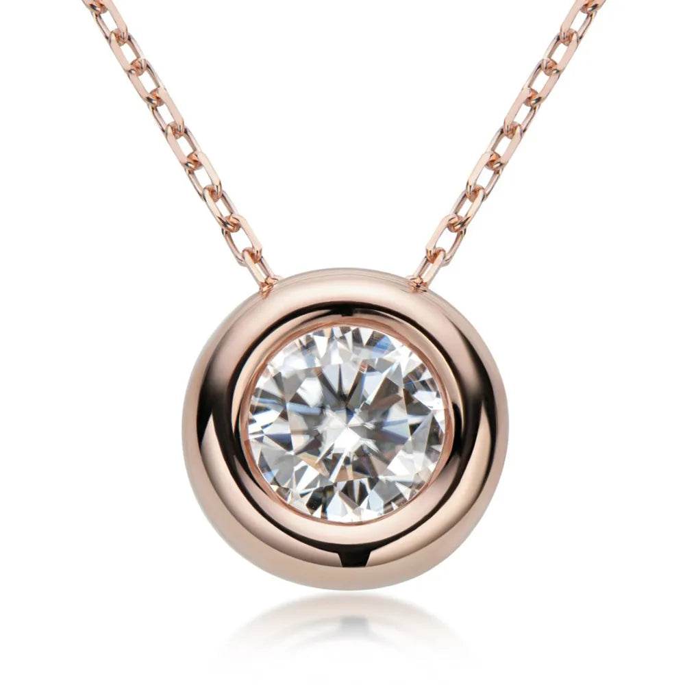 1 Carat Moissanite 925 Sterling Silver Necklace - luxurift