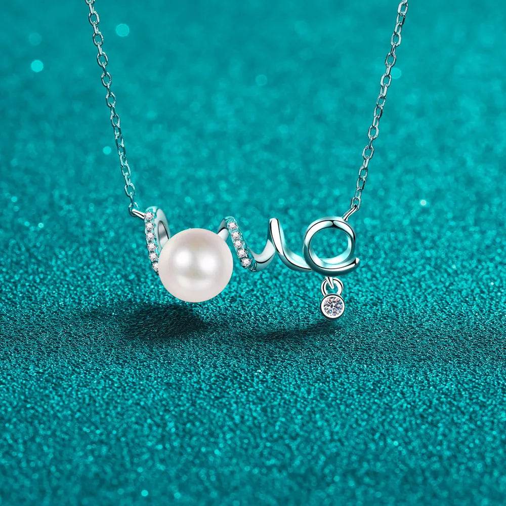 Pearl Moissanite 925 Sterling Silver Necklace - luxurift