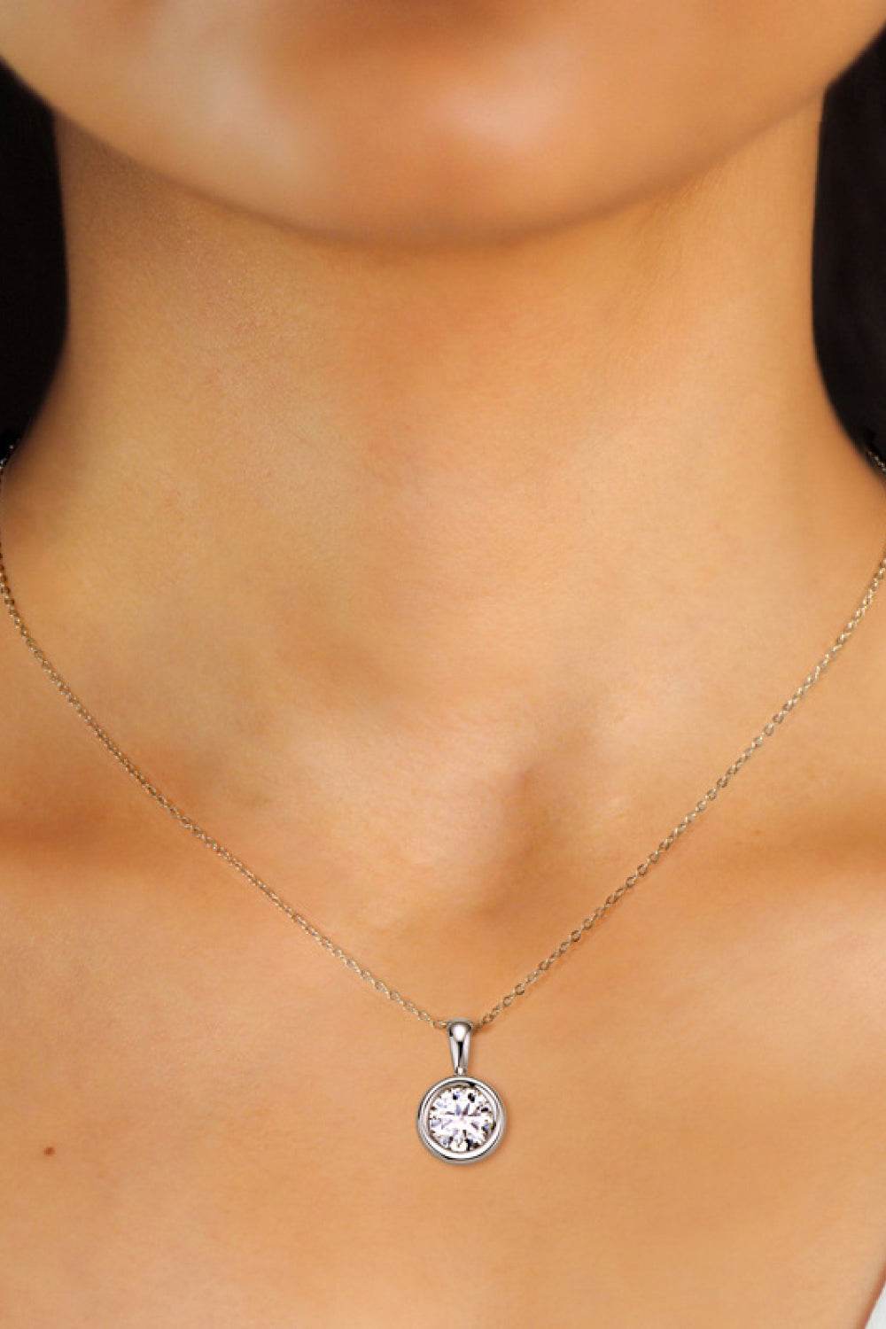 2 Carat Moissanite 925 Sterling Silver Necklace - luxurift