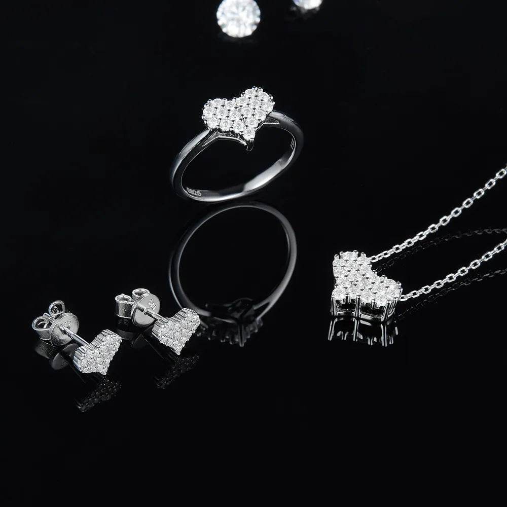 Moissanite 925 Sterling Silver Heart Bracelet - luxurift