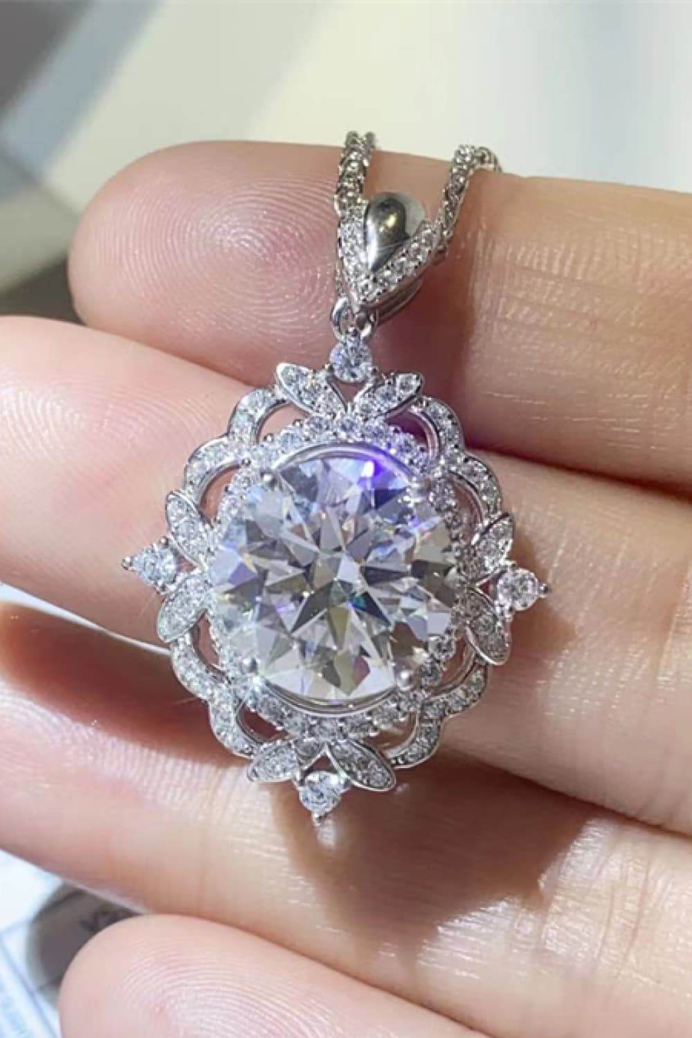 5 Carat Moissanite 925 Sterling Silver Necklace - luxurift
