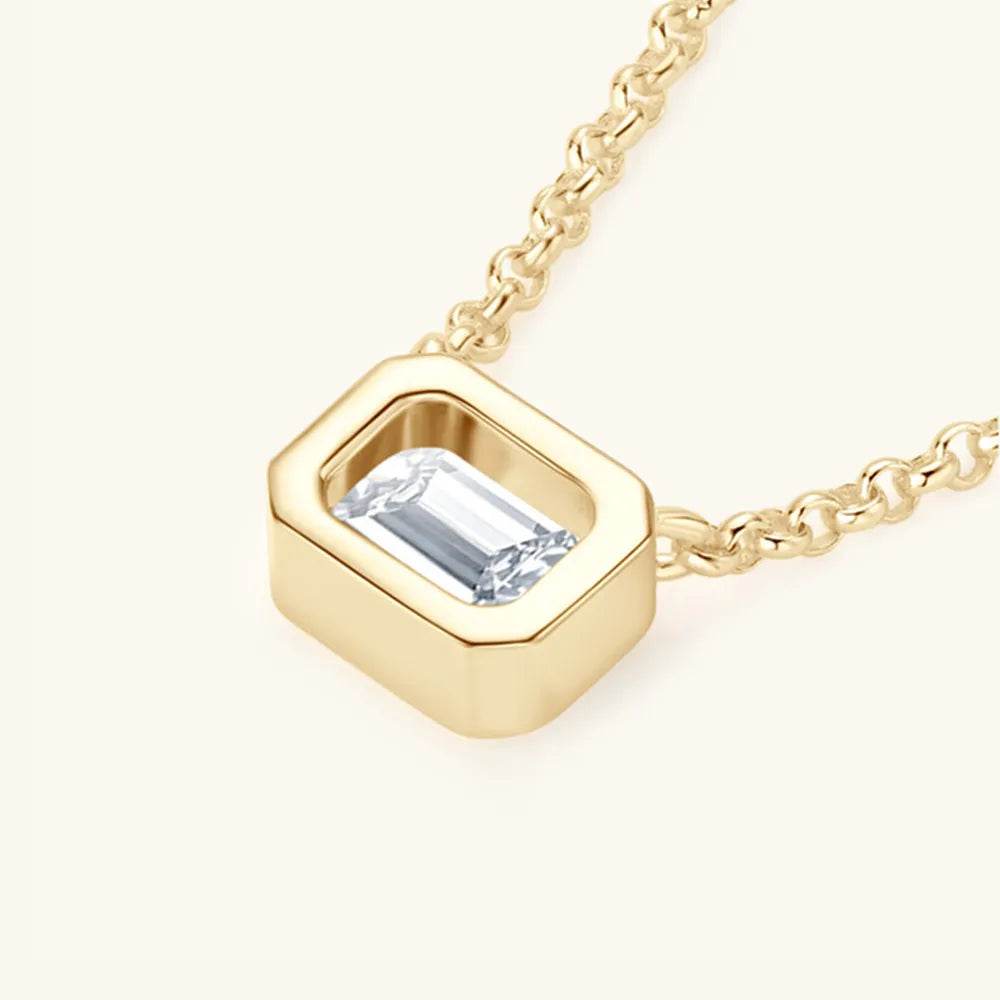 1 Carat Moissanite 925 Sterling Silver Pendant Necklace - luxurift
