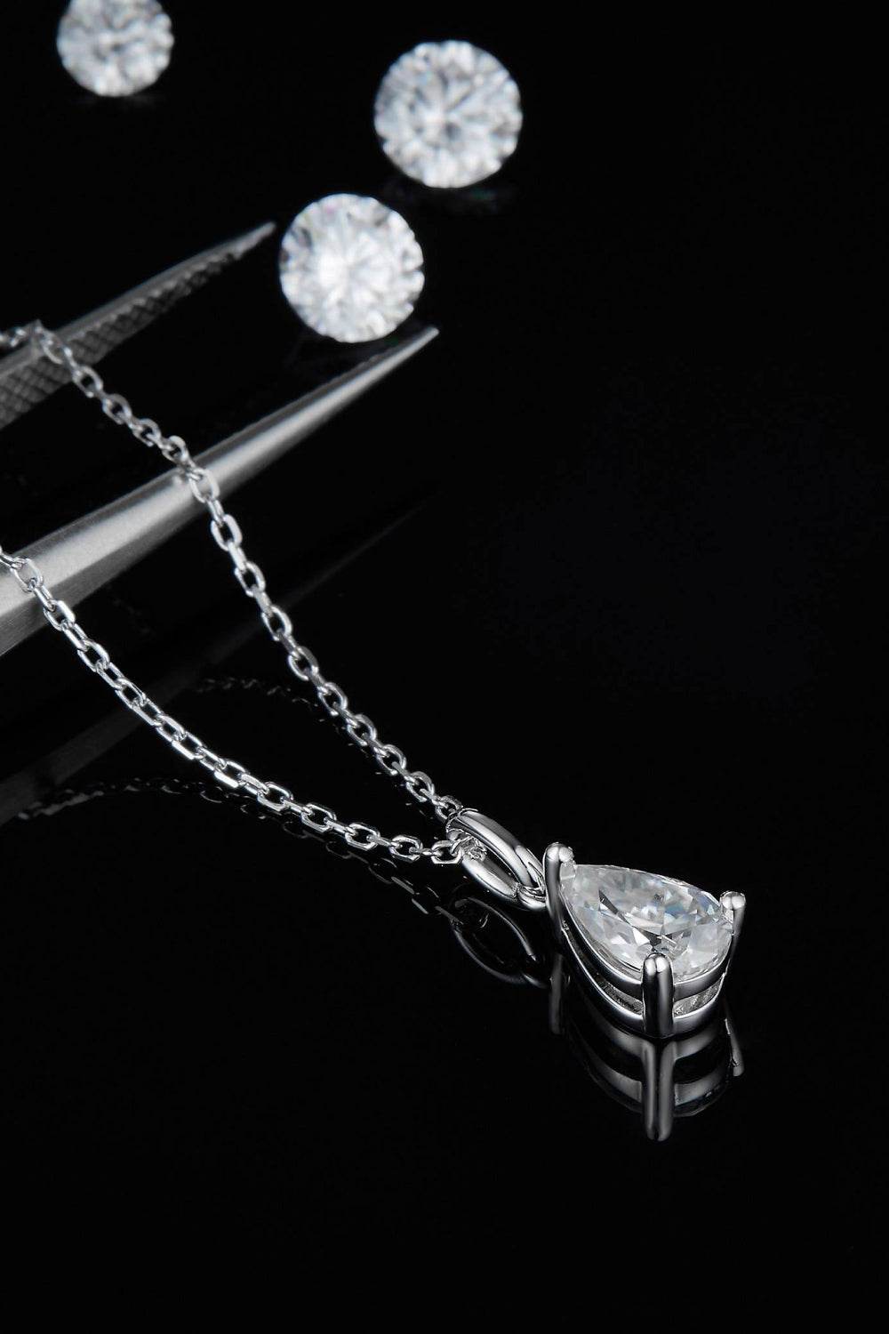 1 Carat Moissanite 925 Sterling Silver Necklace - luxurift