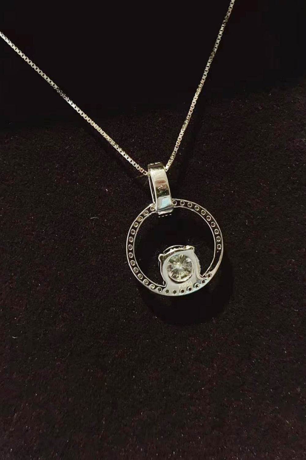 1 Carat Moissanite 925 Sterling Silver Necklace - luxurift