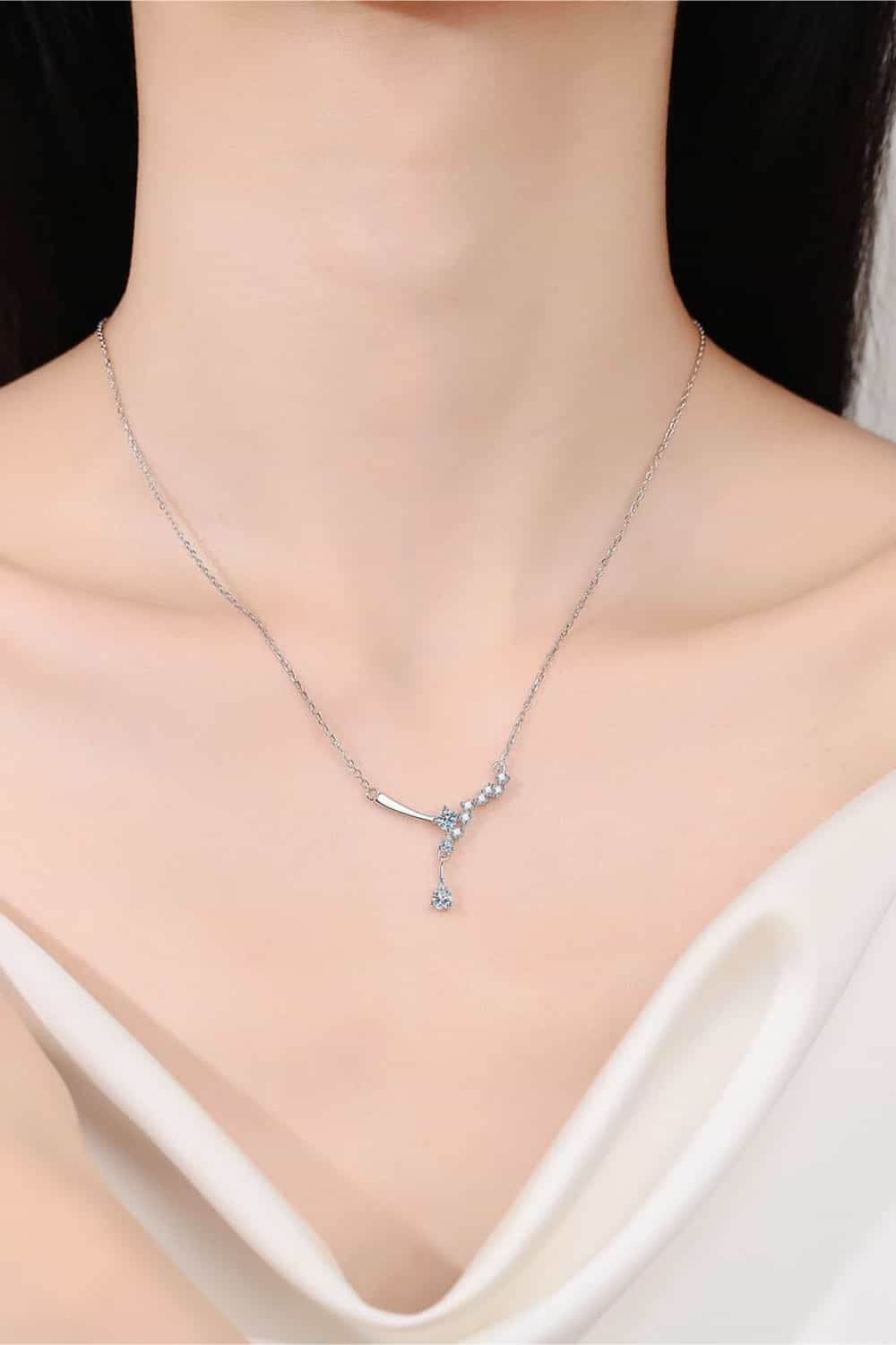 1 Carat Moissanite 925 Sterling Silver Necklace - luxurift