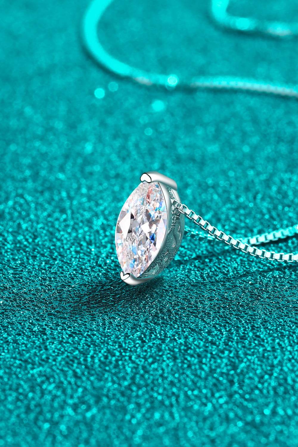1 Carat Moissanite 925 Sterling Silver Necklace - luxurift