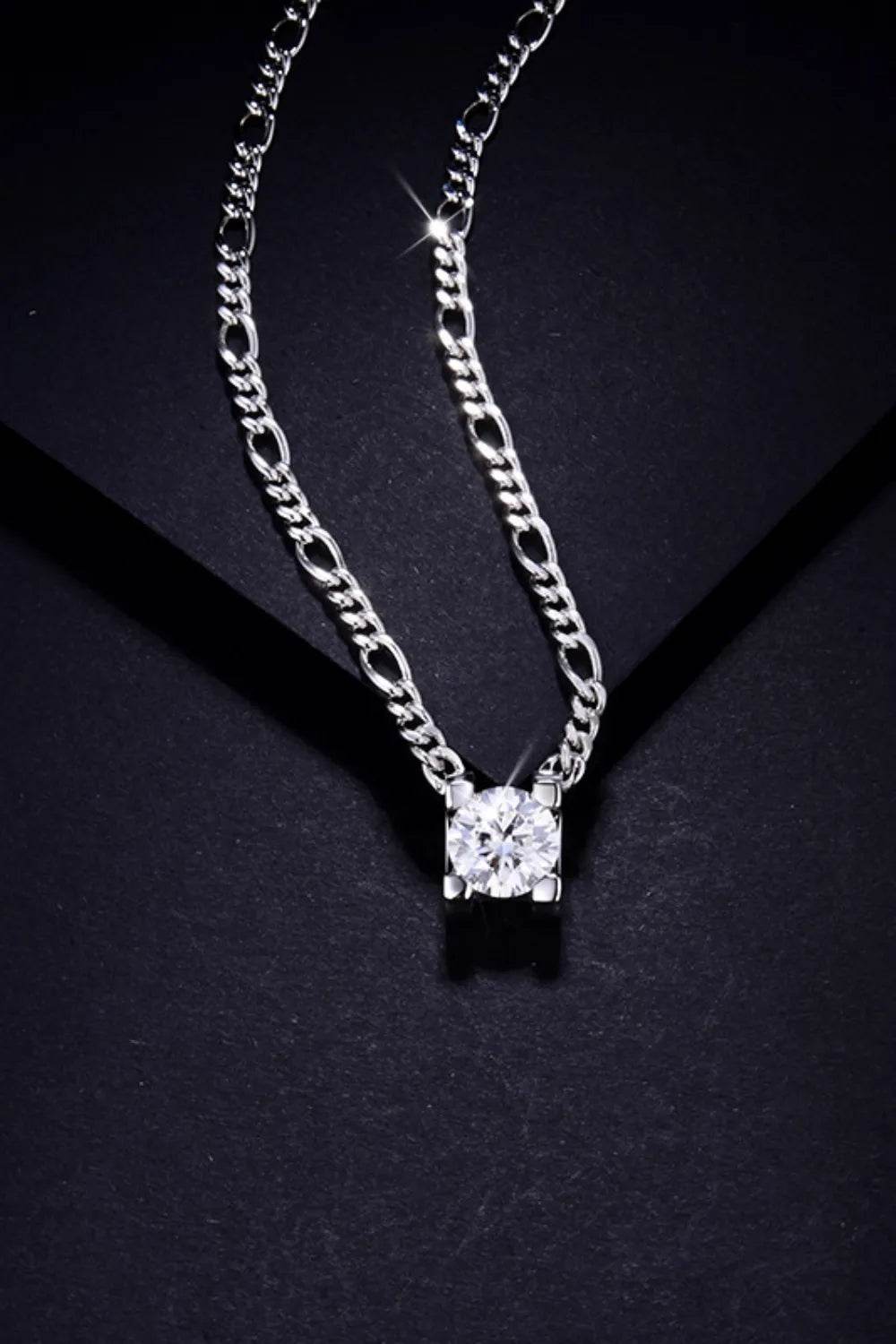 2 Carat Moissanite 925 Sterling Silver Pendant Necklace - luxurift