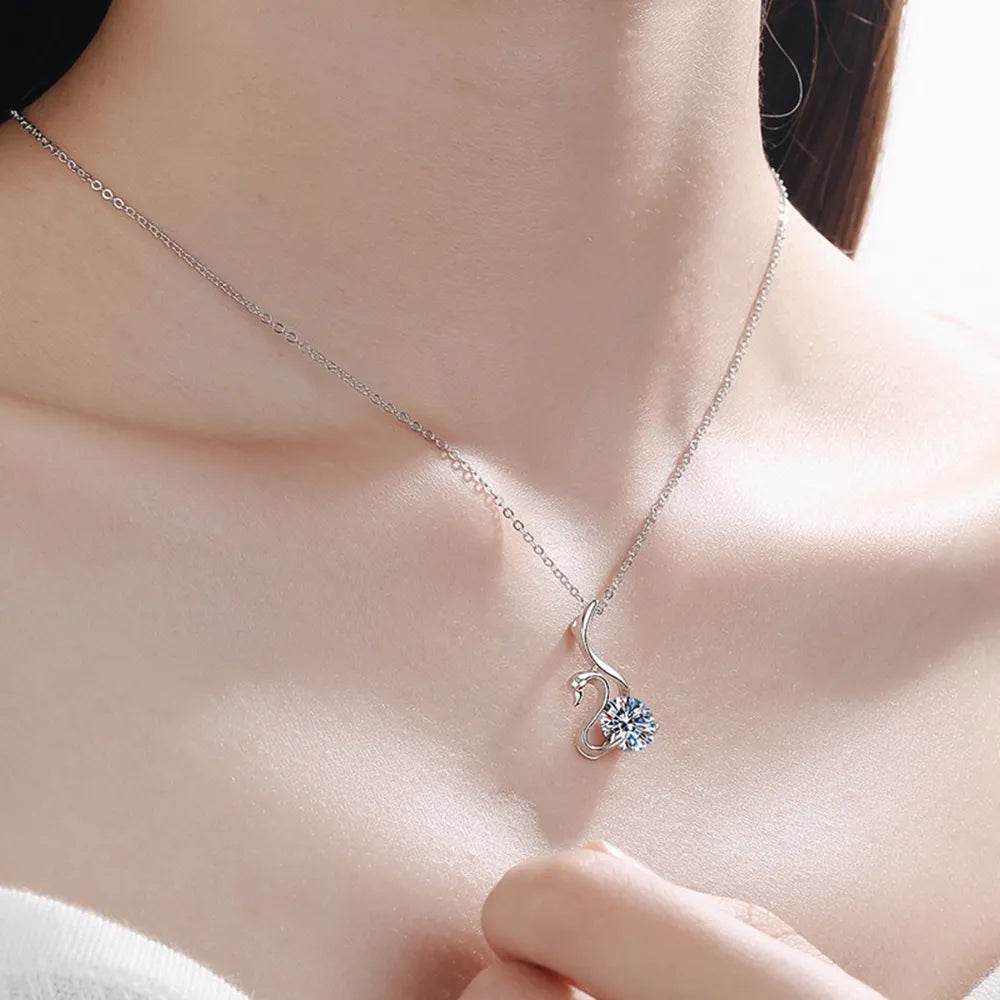 2 Carat Moissanite 925 Sterling Silver Necklace - luxurift