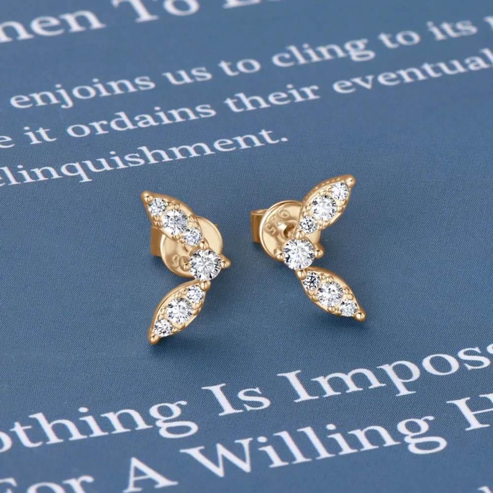 Moissanite 925 Sterling Silver Stud Earrings - luxurift