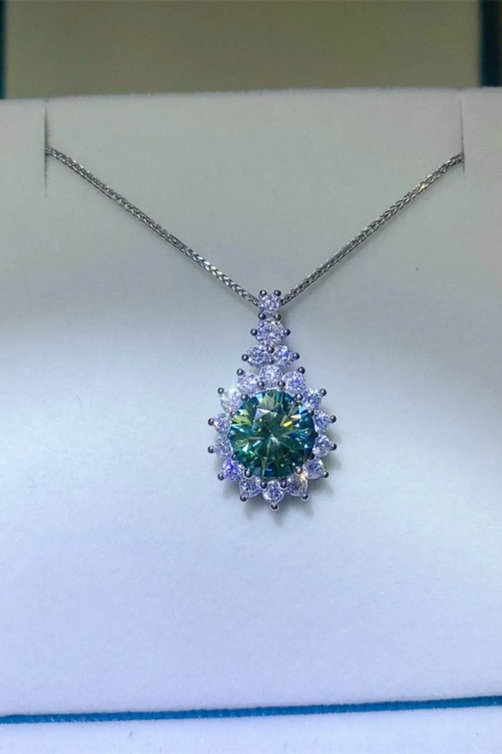 3 Carat Moissanite 925 Sterling Silver Pendant Necklace - luxurift