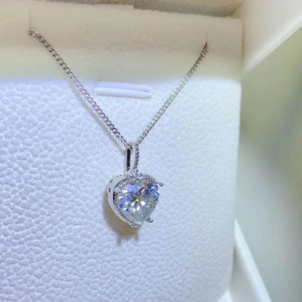 2 Carat Moissanite 925 Sterling Silver Necklace - luxurift