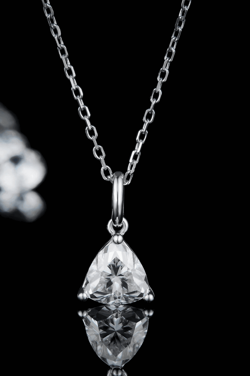 1 Carat Moissanite Pendant 925 Sterling Silver Necklace - luxurift