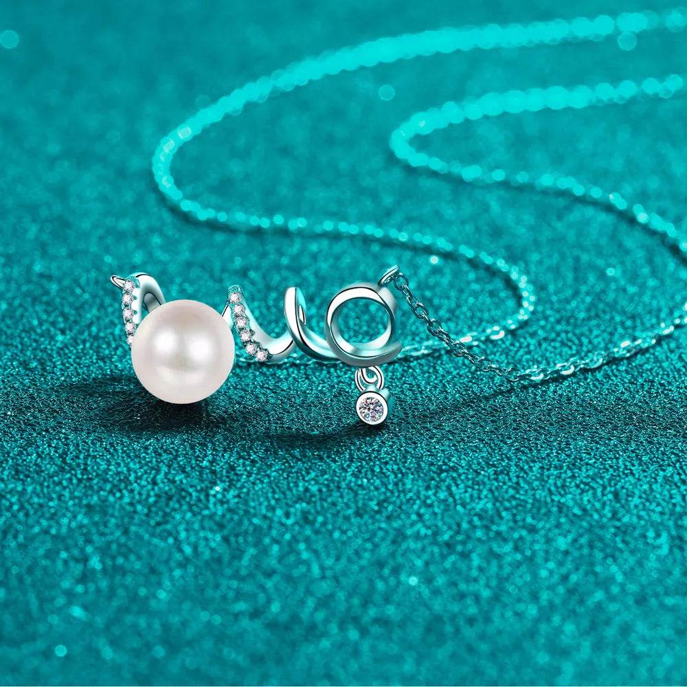 Pearl Moissanite 925 Sterling Silver Necklace - luxurift