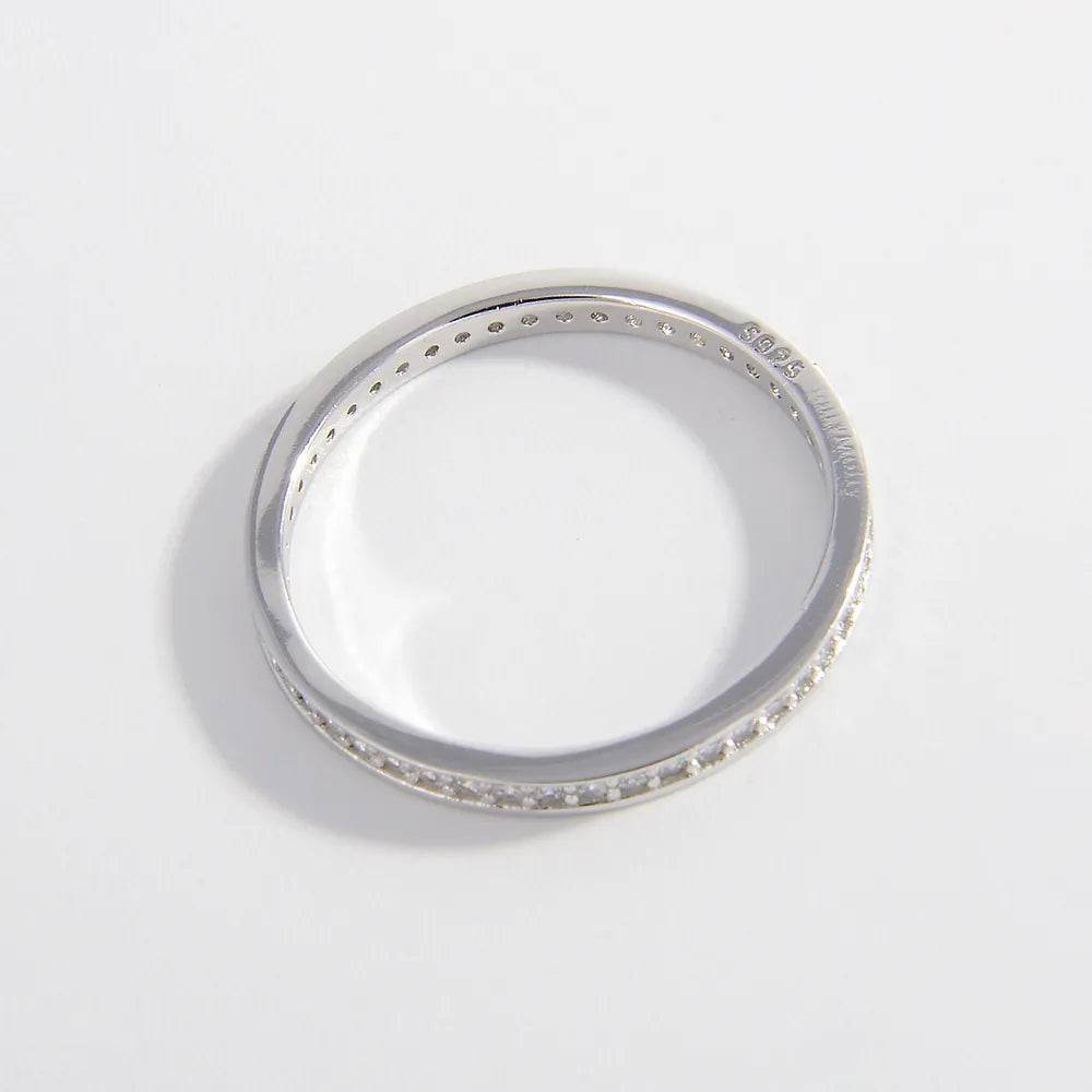 925 Sterling Silver Inlaid Zircon Ring - luxurift