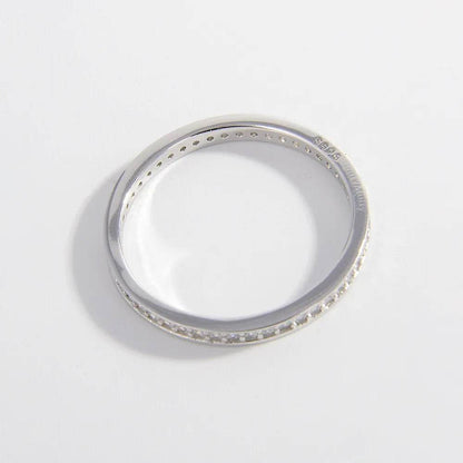 925 Sterling Silver Inlaid Zircon Ring - luxurift
