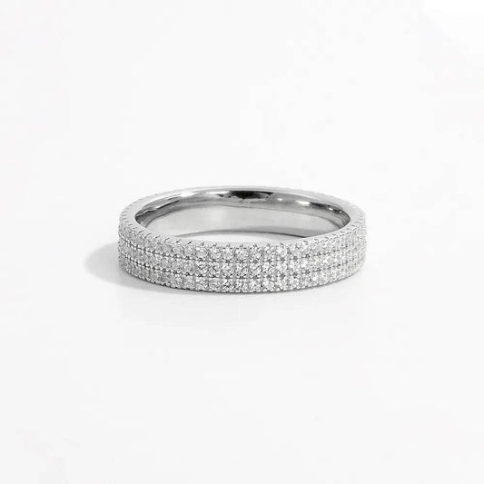 Inlaid Zircon 925 Sterling Silver Ring - luxurift