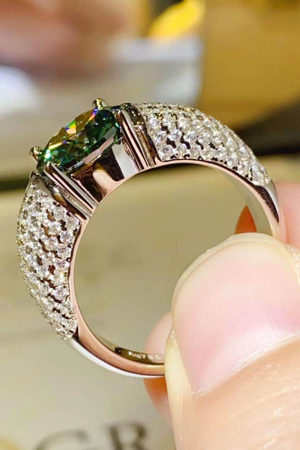 3 Carat Moissanite Side Stone Ring - luxurift