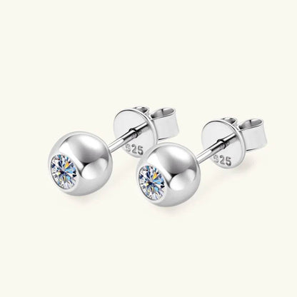 Moissanite 925 Sterling Silver Stud Earrings - luxurift