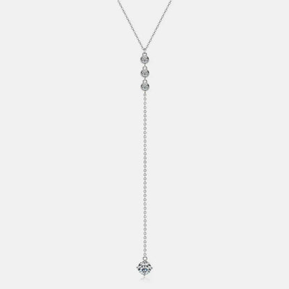 1.3 Carat Moissanite 925 Sterling Silver Drop Necklace - luxurift