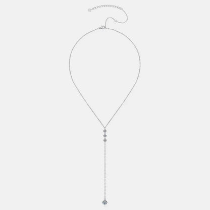 1.3 Carat Moissanite 925 Sterling Silver Drop Necklace - luxurift