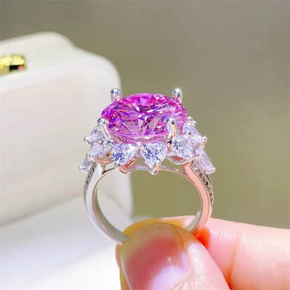 10 Carat Moissanite Zircon 925 Sterling Silver Ring - luxurift
