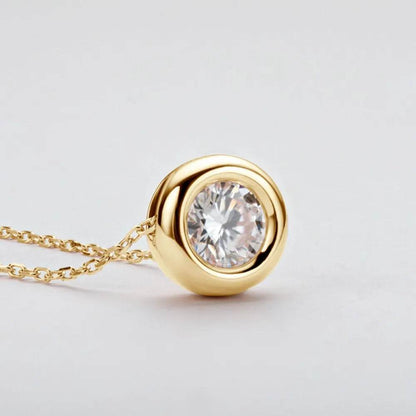 1 Carat Moissanite 925 Sterling Silver Necklace - luxurift