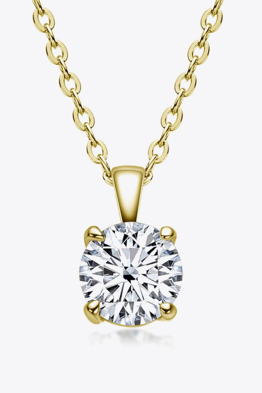 925 Sterling Silver 1 Carat Moissanite Chain-Link Necklace - luxurift