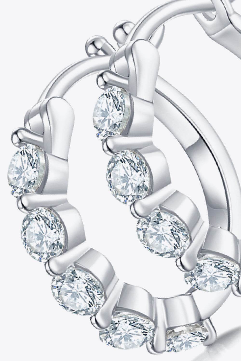Adored 1 Carat Moissanite 925 Sterling Silver Earrings - luxurift