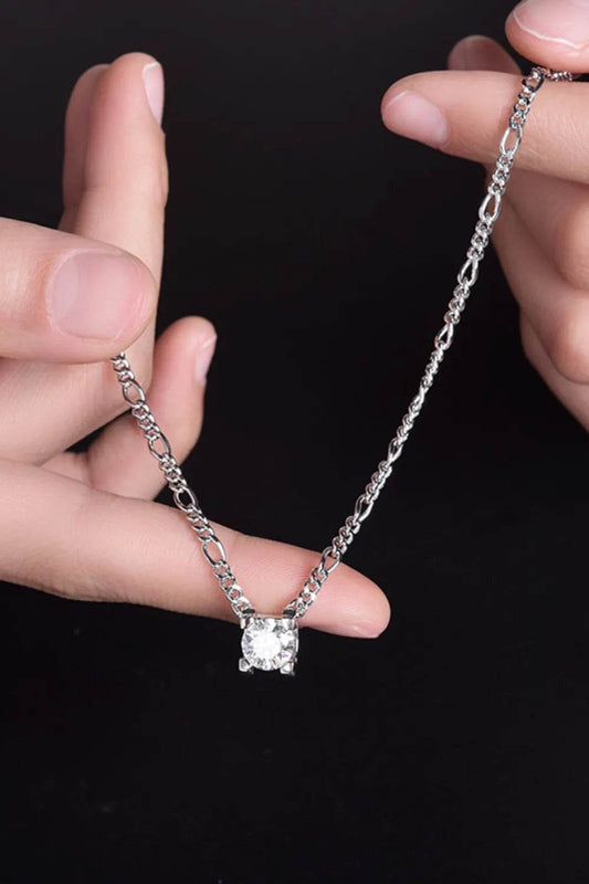 2 Carat Moissanite 925 Sterling Silver Pendant Necklace - luxurift