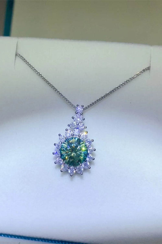 3 Carat Moissanite 925 Sterling Silver Pendant Necklace - luxurift