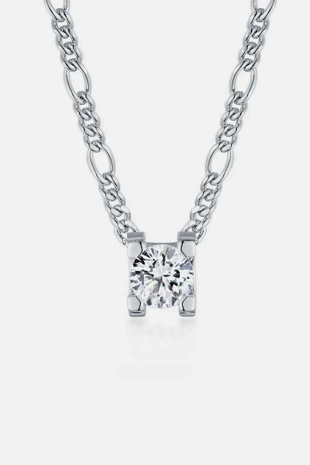 2 Carat Moissanite 925 Sterling Silver Pendant Necklace - luxurift