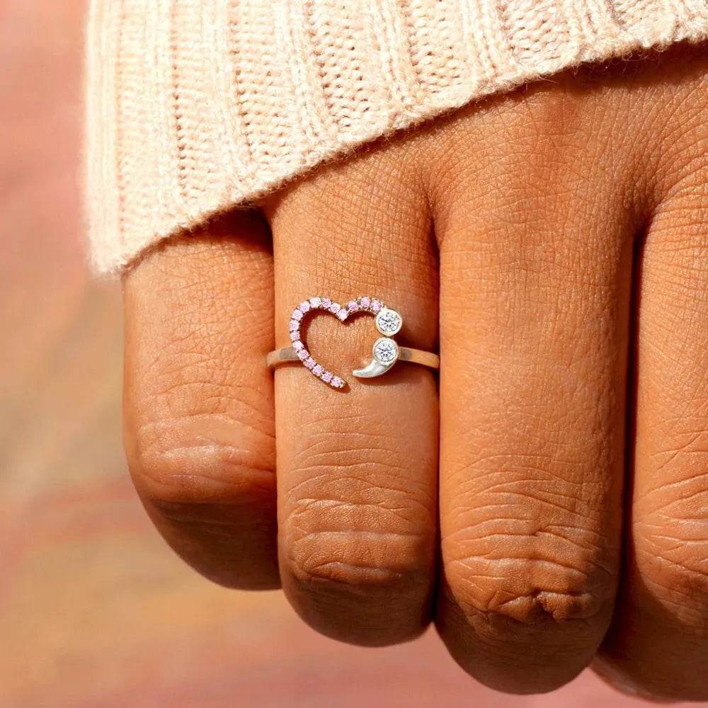 925 Sterling Silver Inlaid Zircon Ring - luxurift