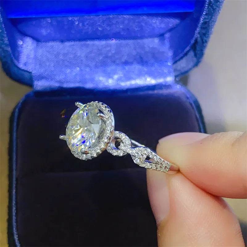 3 Carat 925 Sterling Silver Moissanite Ring - luxurift