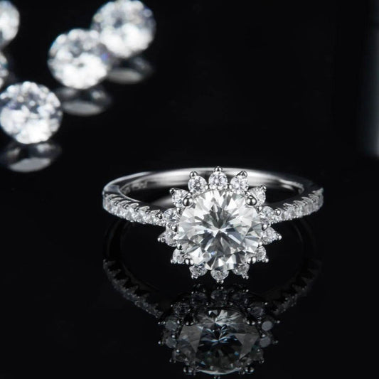 2 Carat Moissanite 925 Sterling Silver Ring - luxurift