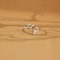 925 Sterling Silver Zircon Leaf Shape Ring - luxurift