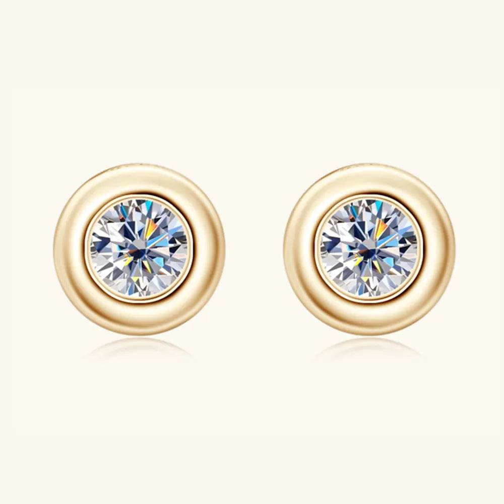 Moissanite 925 Sterling Silver Stud Earrings - luxurift