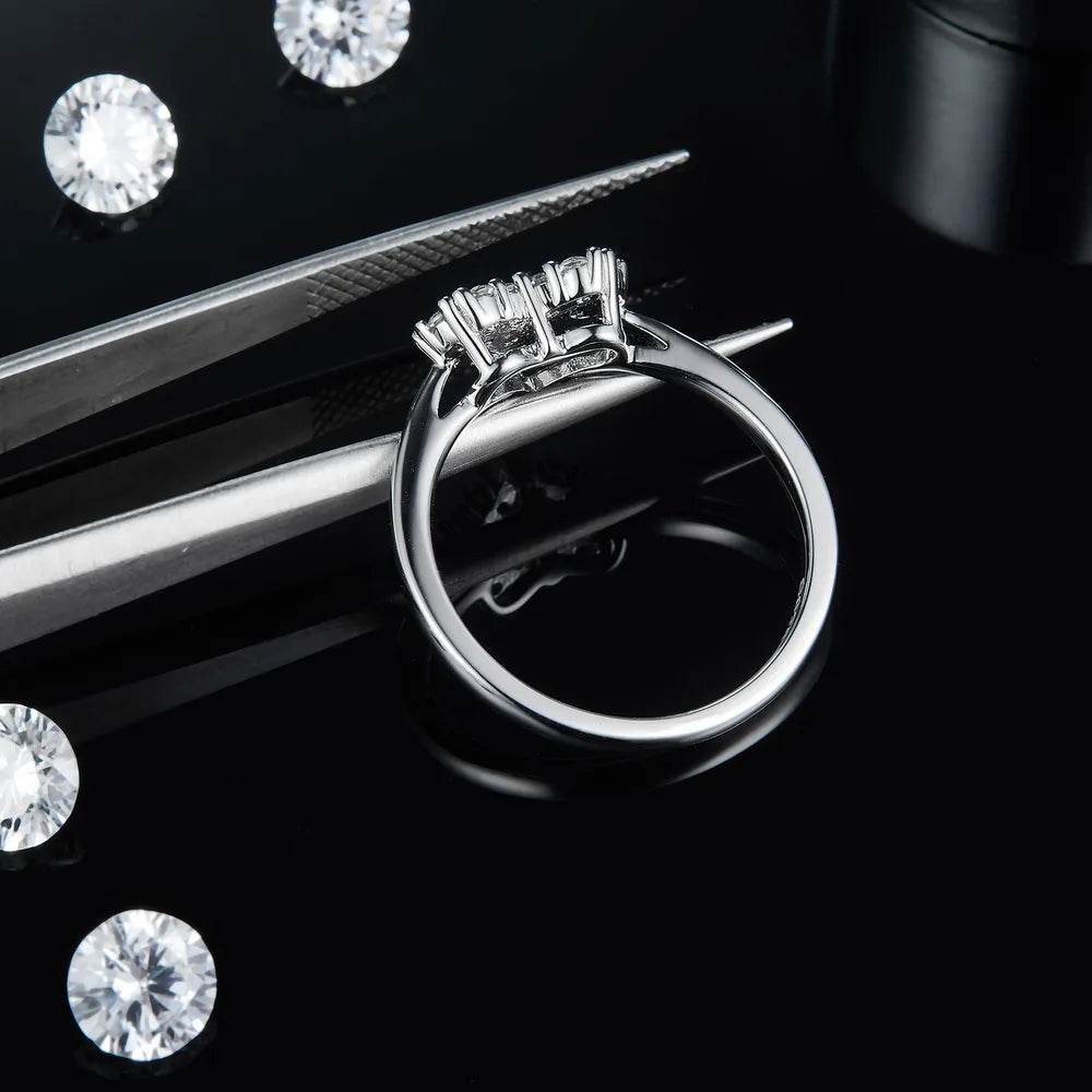 Moissanite 925 Sterling Silver Heart Ring - luxurift
