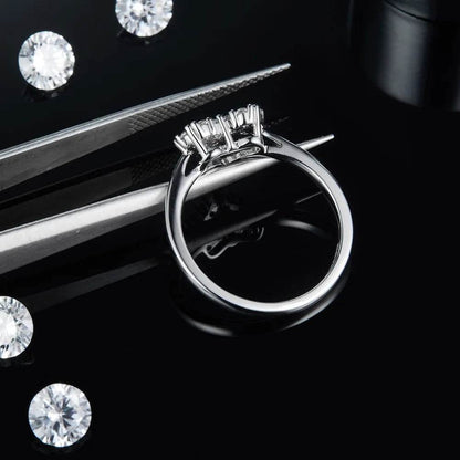 Moissanite 925 Sterling Silver Heart Ring - luxurift