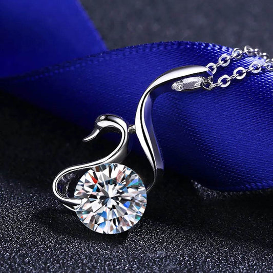 2 Carat Moissanite 925 Sterling Silver Necklace - luxurift