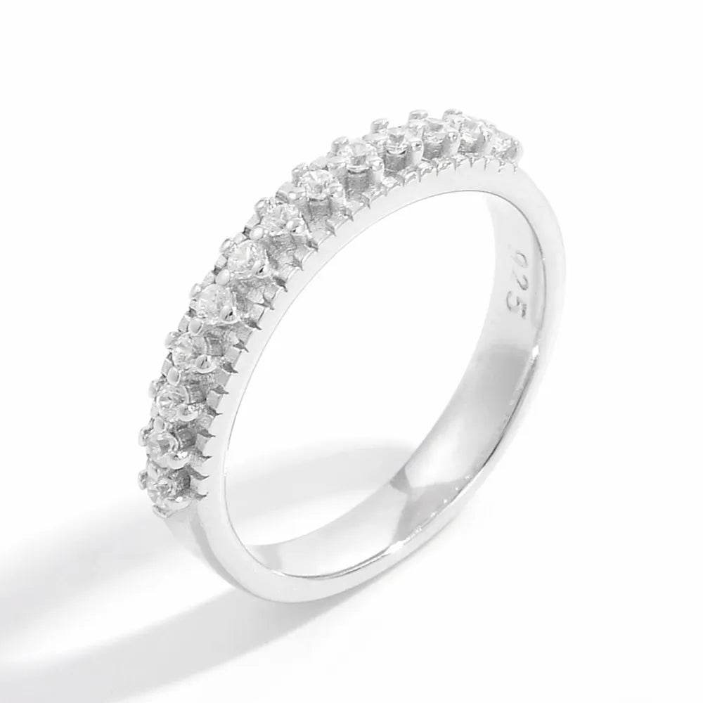 925 Sterling Silver Inlaid Zircon Ring - luxurift