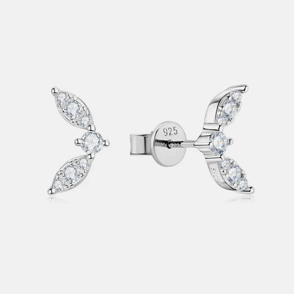 Moissanite 925 Sterling Silver Stud Earrings - luxurift