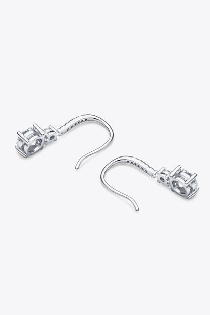 2 Carat Moissanite 925 Sterling Silver Drop Earrings - luxurift