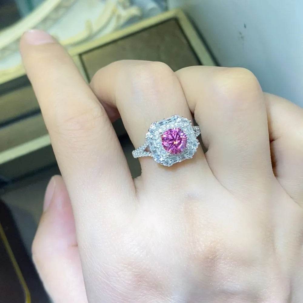 1 Carat Moissanite Zircon 925 Sterling Silver Ring - luxurift