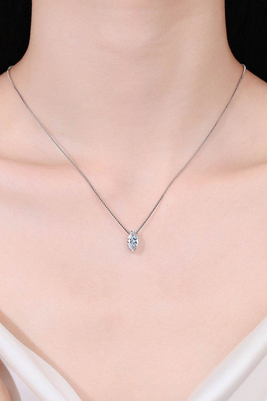 1 Carat Moissanite 925 Sterling Silver Necklace - luxurift