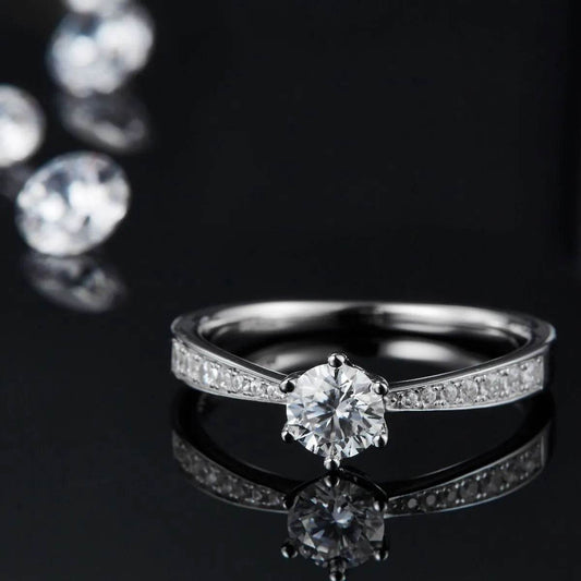 Moissanite 925 Sterling Silver Ring - luxurift