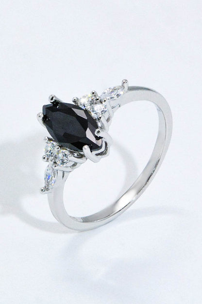 925 Sterling Silver Black Agate Ring - luxurift