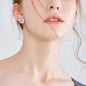 925 Sterling Silver Inlaid Moissanite Stud Earrings - luxurift