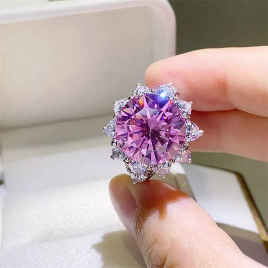10 Carat Moissanite Zircon 925 Sterling Silver Ring - luxurift