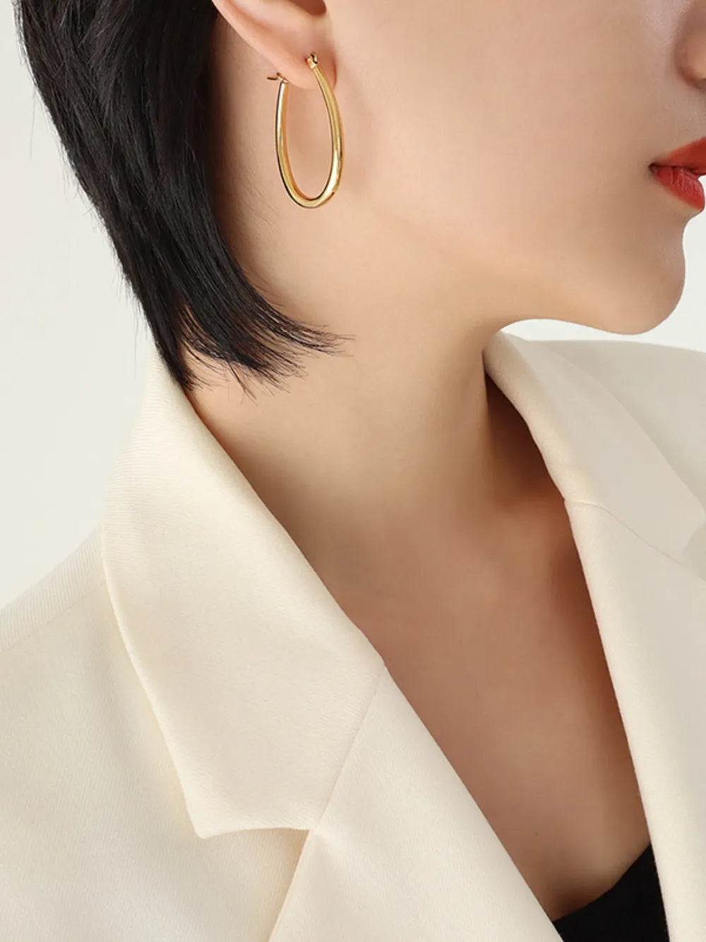 18K Gold-Plated Titanium Steel Earrings - luxurift