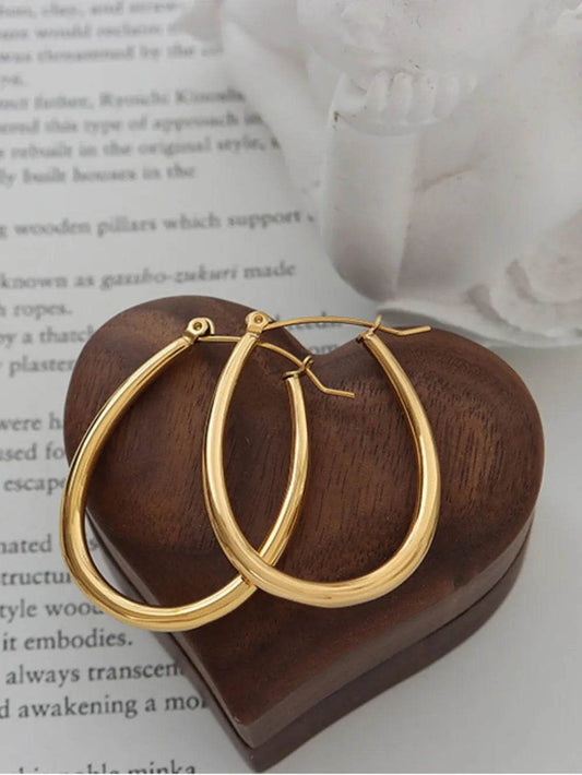 18K Gold-Plated Titanium Steel Earrings - luxurift